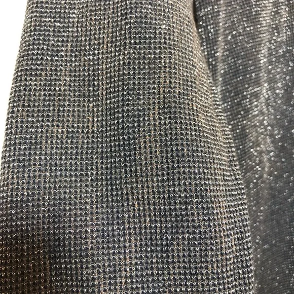 Crash & Burn Shimmering Charcoal Blouse with Lace Accents - Picture 4 of 9